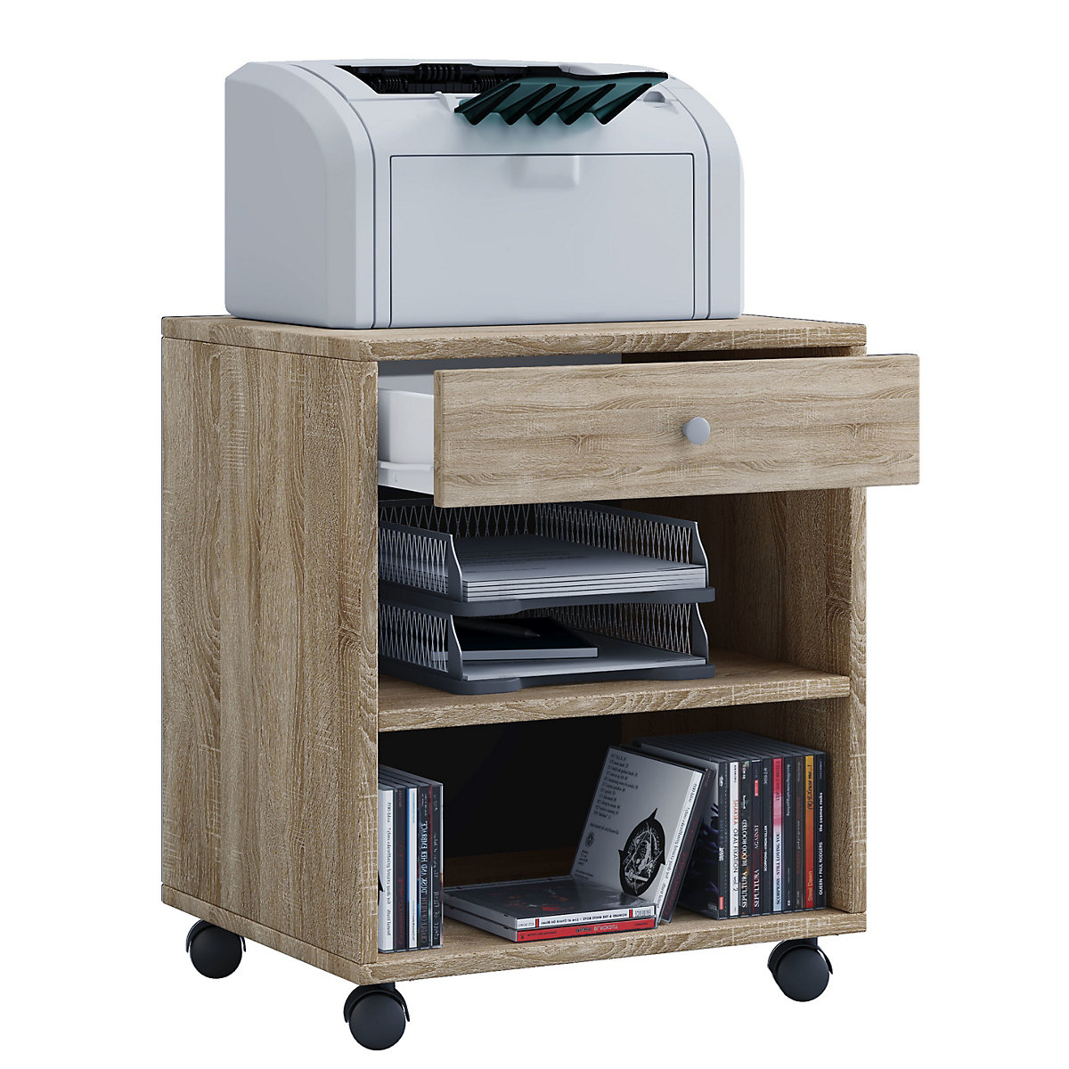 Rollcontainer Beistellcontainer Bürocontainer Rollen rollbar Schublade Salda