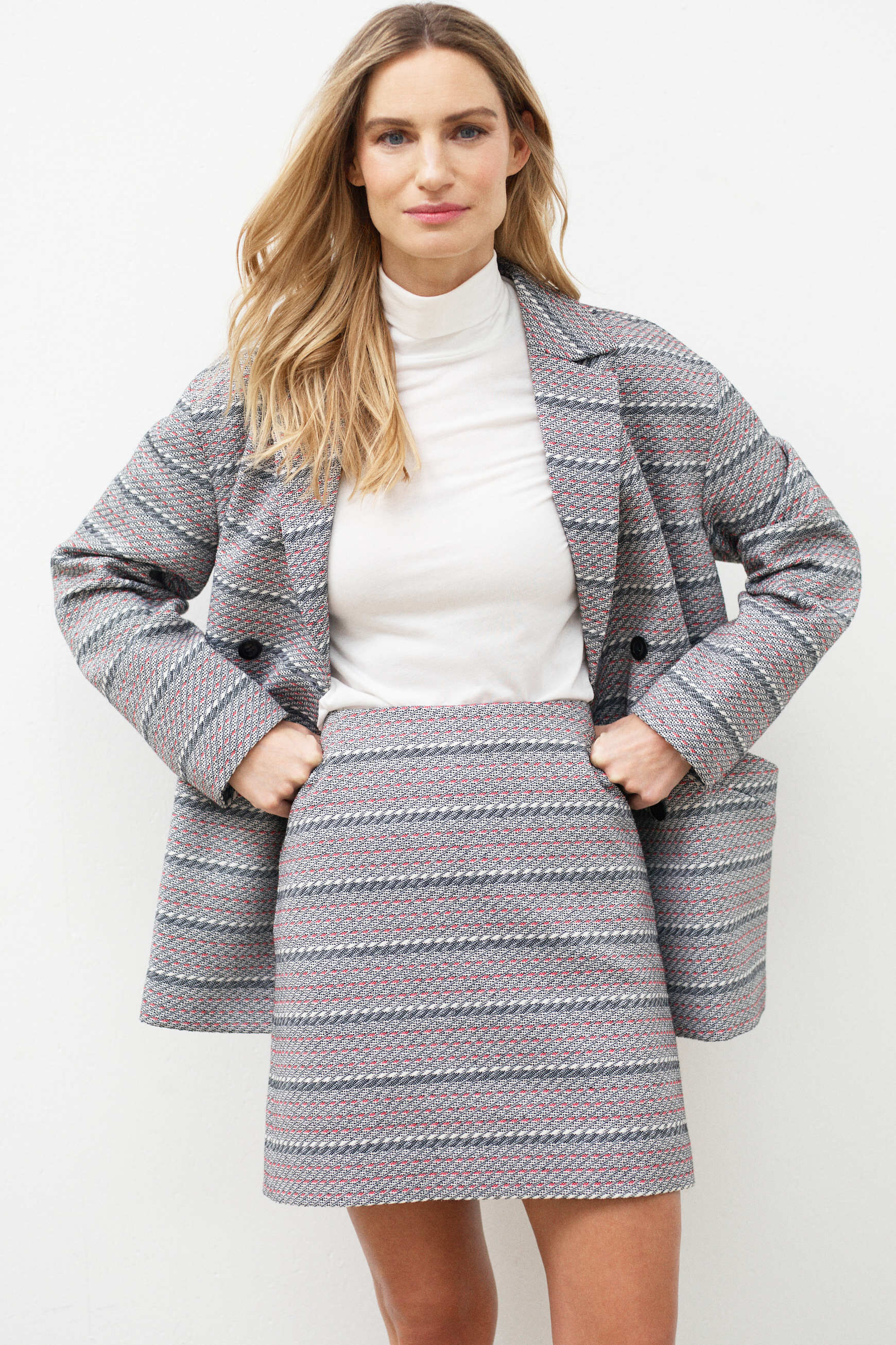 jupe augustine bleu marine femme