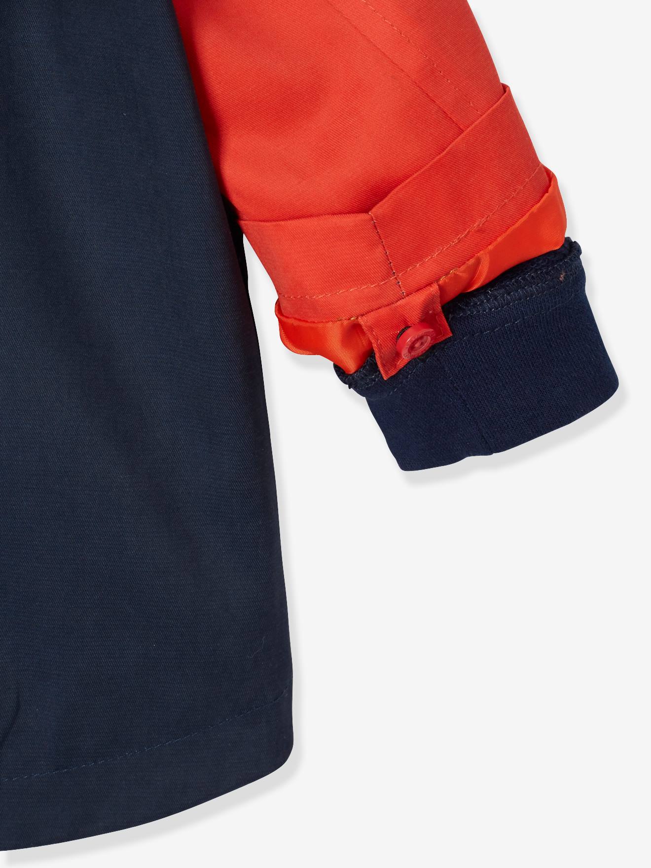 Parka 3 en 1 avec gilet amovible bébé garçon marine/rouge