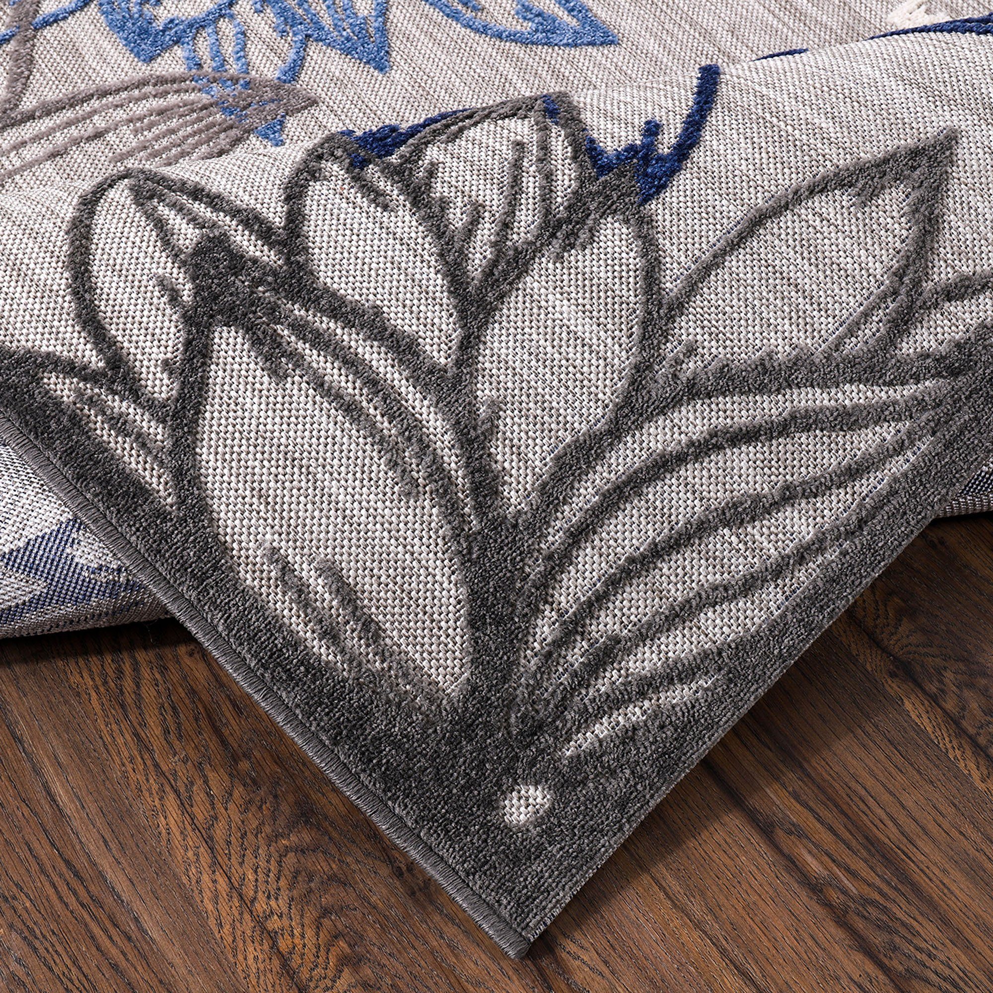 Teppich Floral 2 Outdoor, Sanat, rechteckig, Höhe: 6 mm, In- und Outdoor geeignet, Blumen, Balkon, Terrasse, Außenbereich