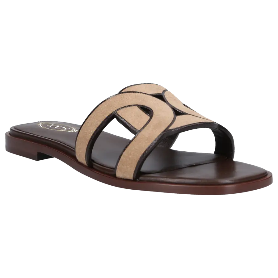 Tod's - Pantoletten W70K0 Veloursleder - beige