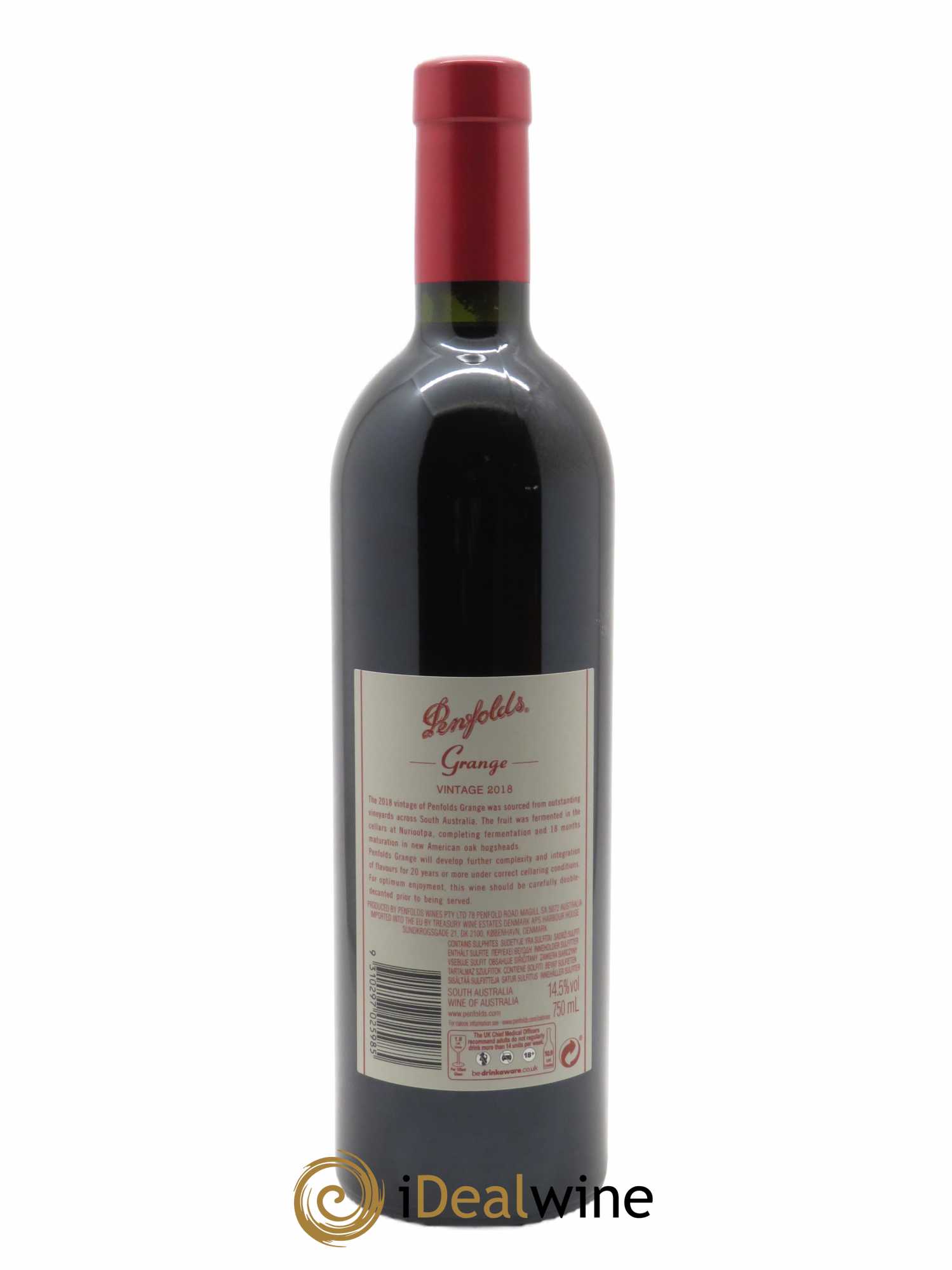 South Australia Penfolds Wines Grange  2018 - Lot de 1 Bouteille