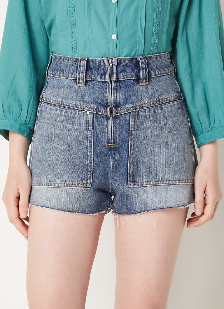 Pantaloni scurți din denim cu talie înaltă, croială dreaptă, David for ba&sh