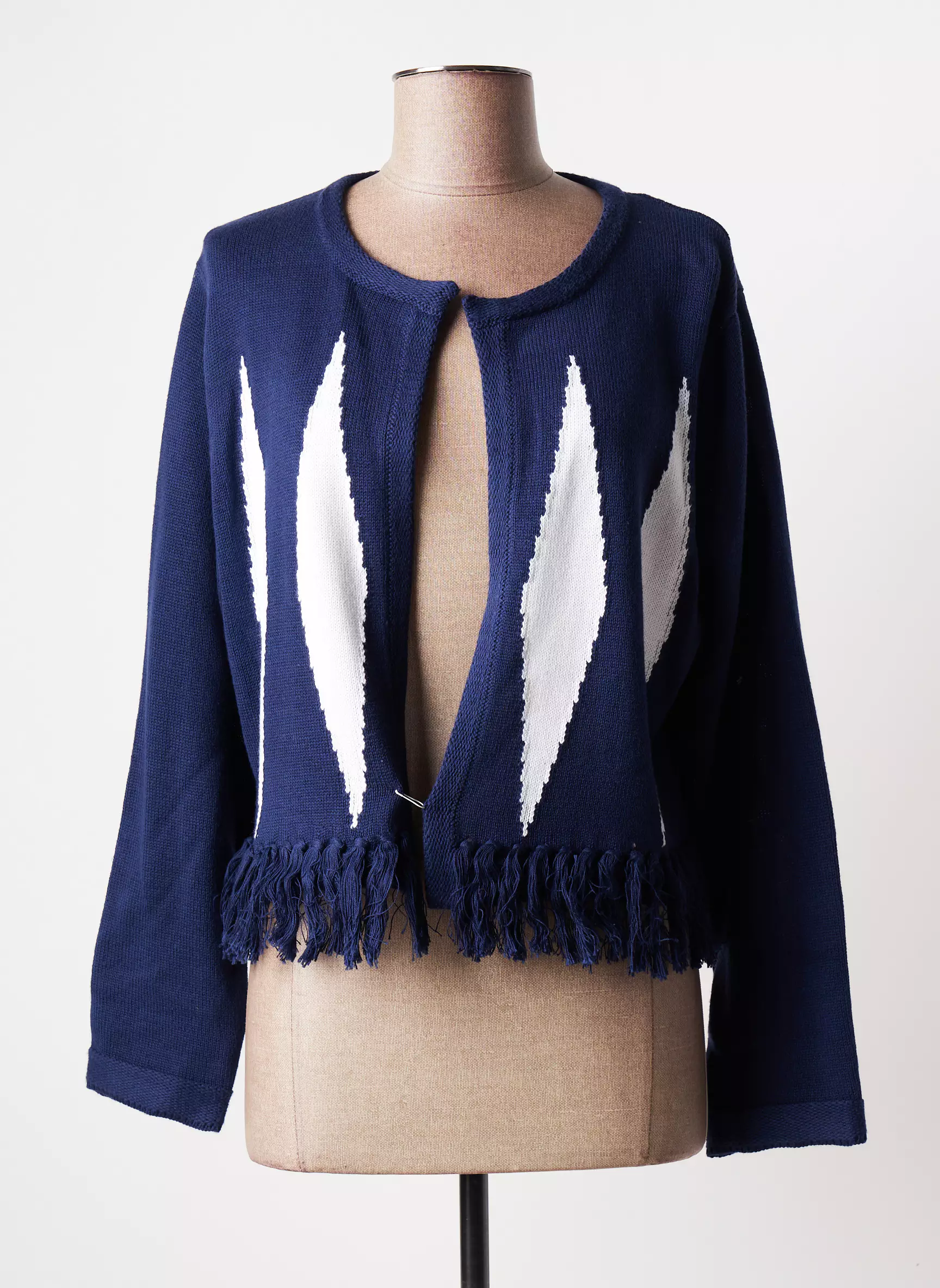 Marble Cardigans Femme couleur bleu