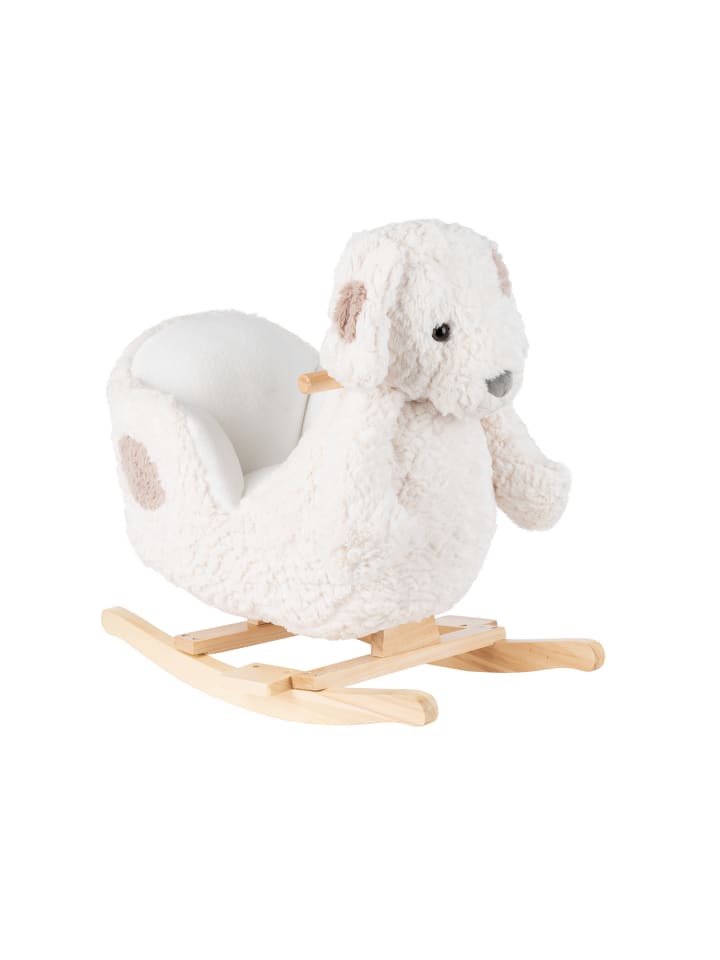 Kikkaboo Schaukeltier Puppy mit Sitz in weiß günstig kaufen onesize