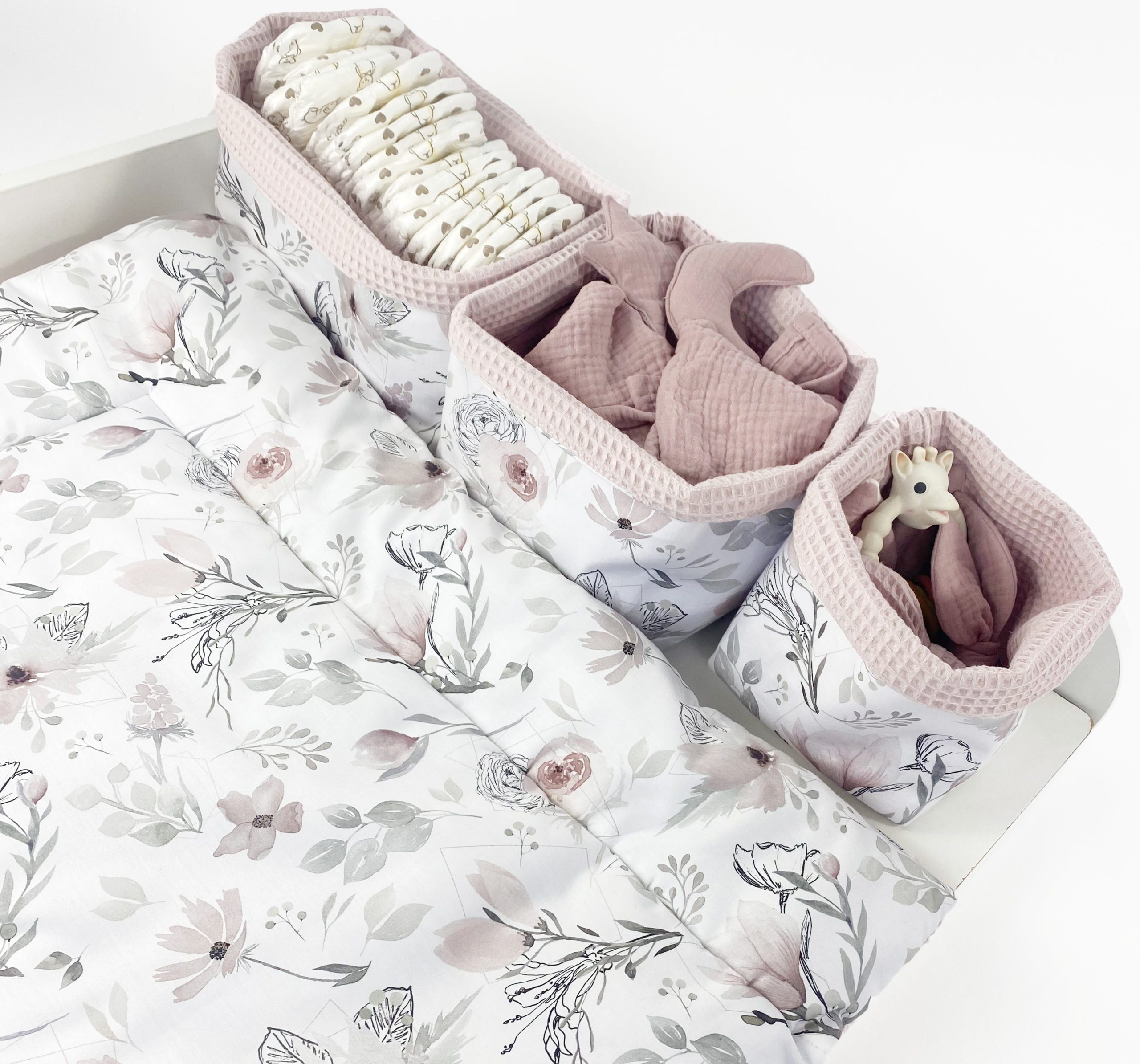 BABEES Wickelauflage Wickelunterlage für Ikea 75x75 70x50cm 100% Baumwolle Baby zweiseitig