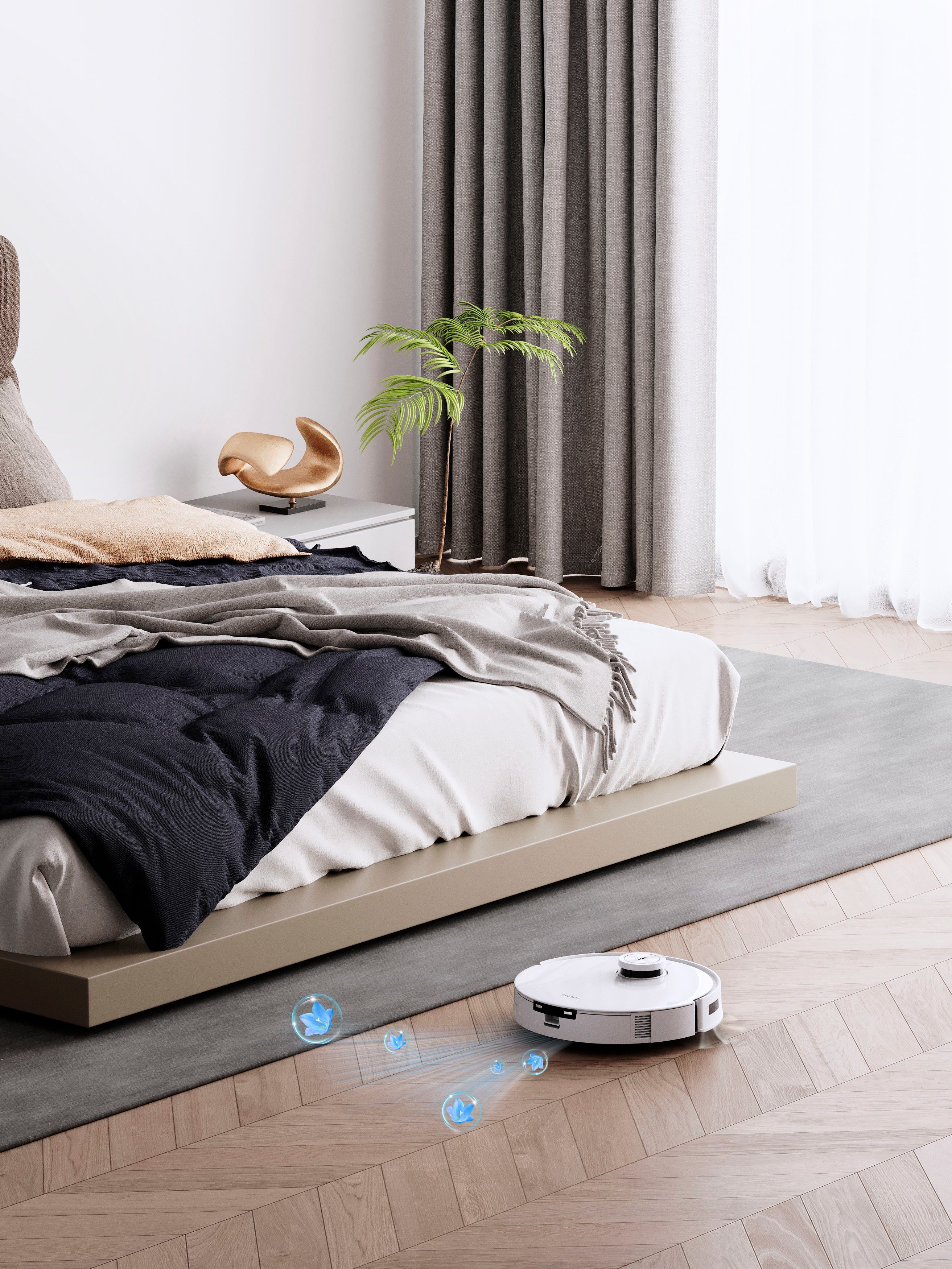ECOVACS Nass-Trocken-Saugroboter DEEBOT T10, 45 W, 3000PA, DToF-Laser, KI Hinderniserkennung, für alle Fussbodenarten