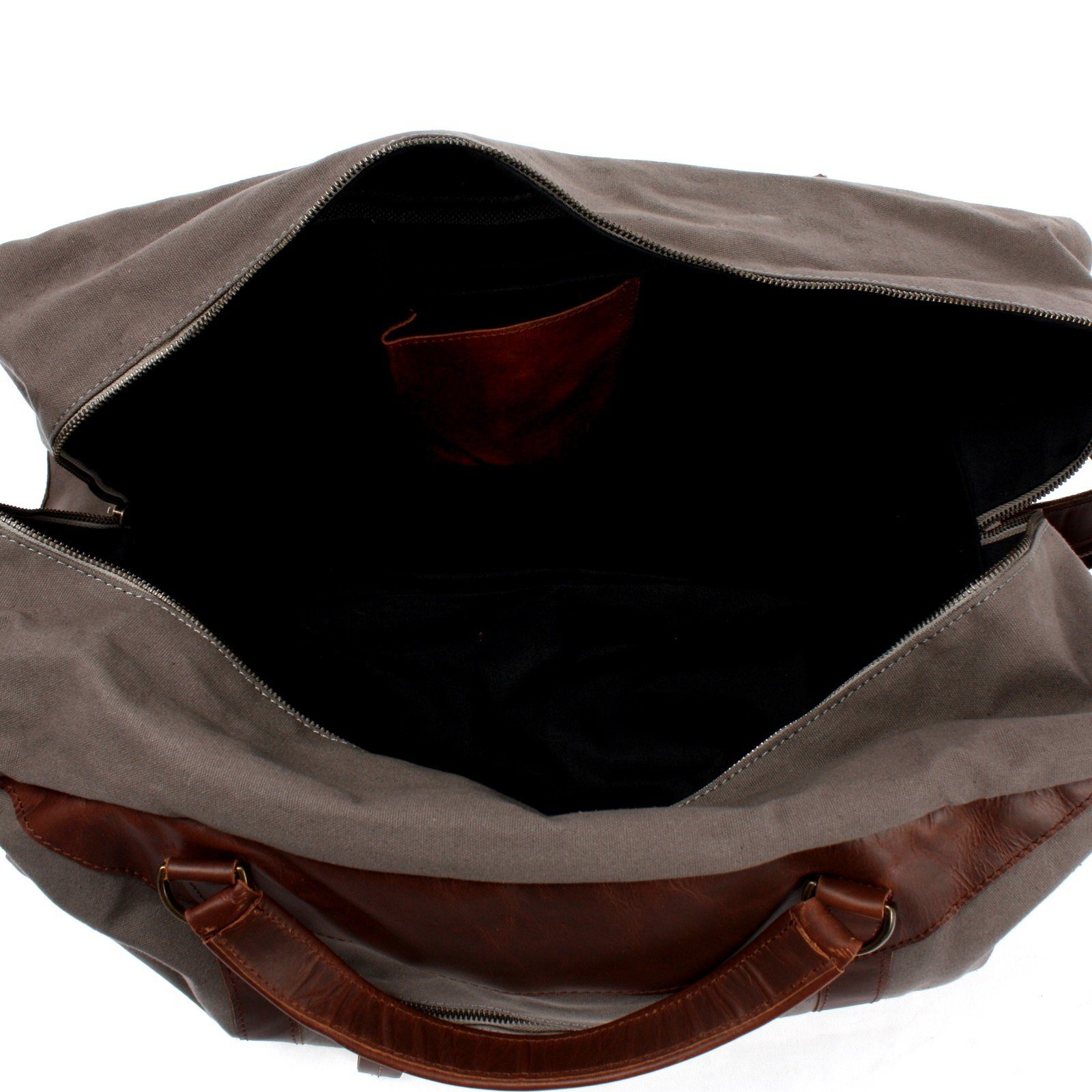 LECONI Weekender Reisetasche Handgepäck Canvas Leder LE2020