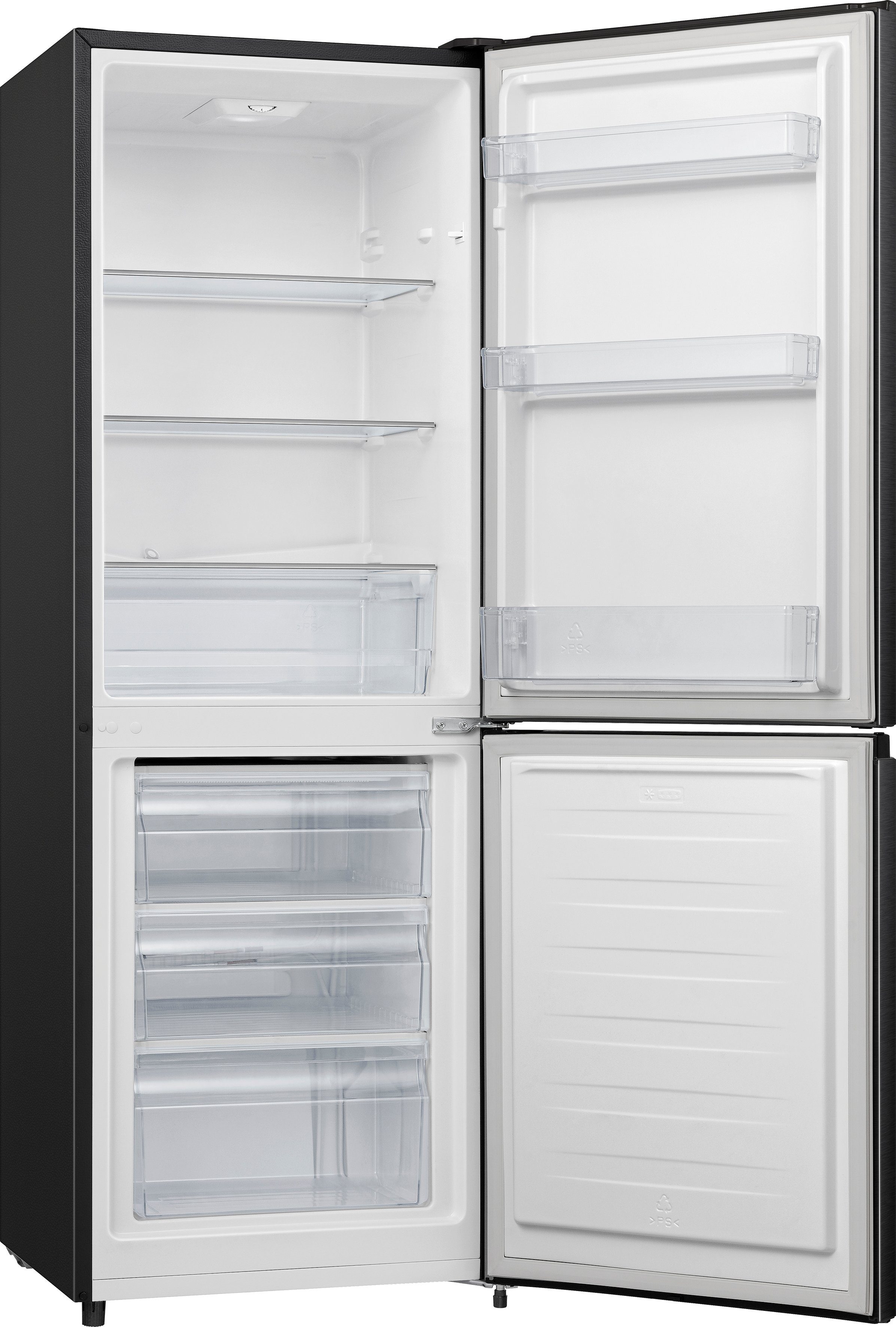 Hanseatic Kühl-/Gefrierkombination HKGK16155DBI, 161,3 cm hoch, 55 cm breit, Abtauautomatik, FreshZone