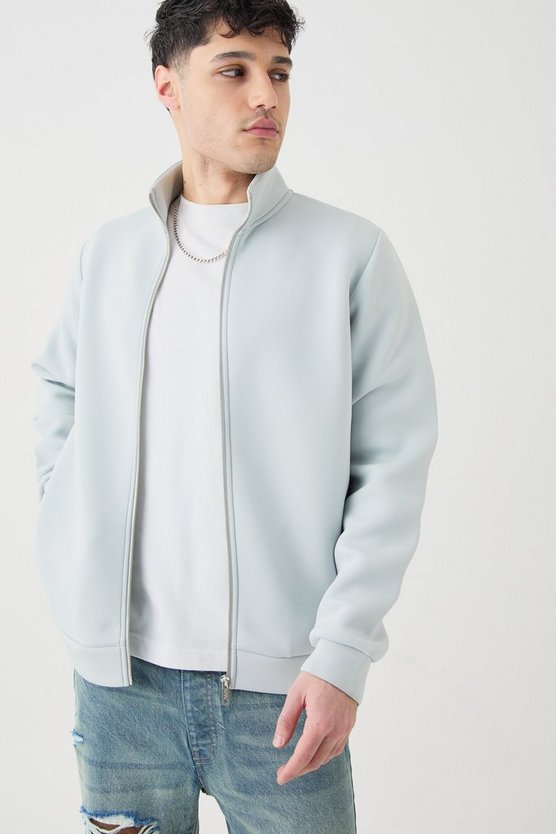 Scuba Overshirt mit Trichterkragen