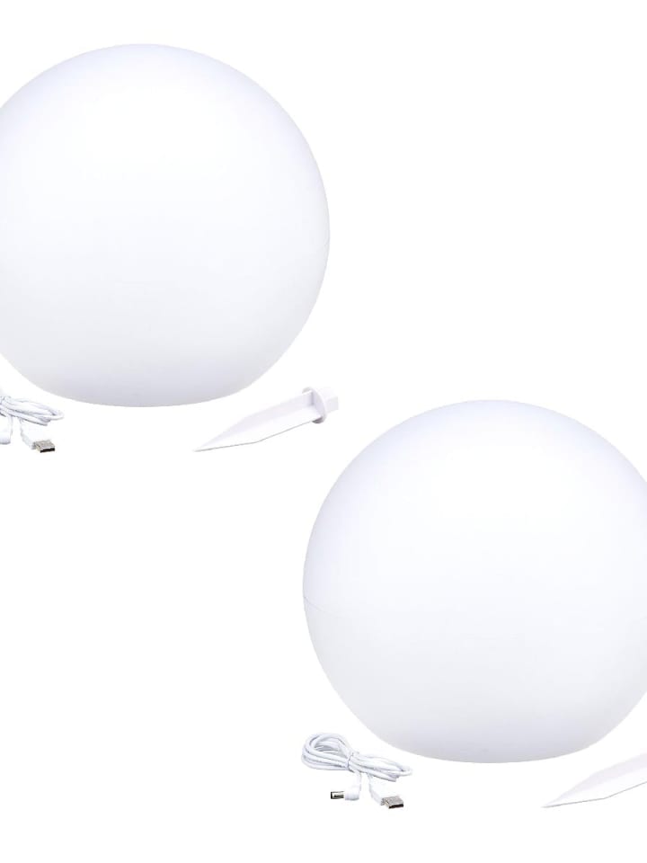 lumisky 2er-Set: LED-Solarleuchten 