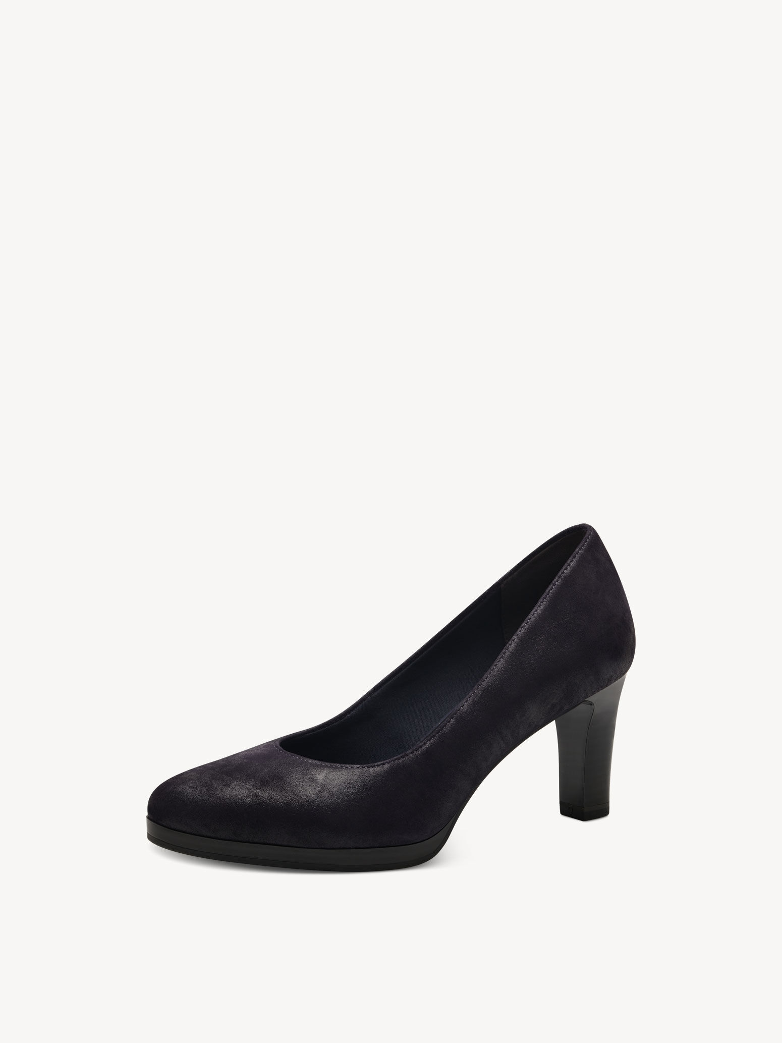 Escarpin en cuir - bleu