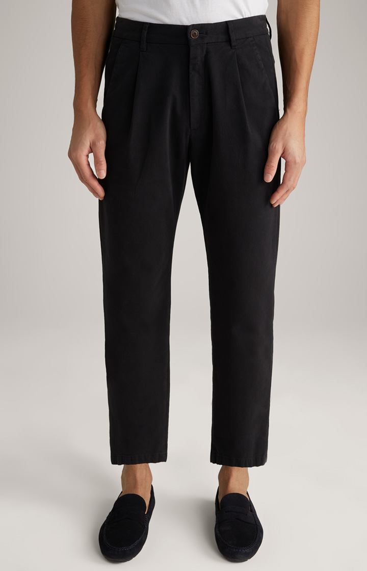 Bundfaltenhose Lead in Schwarz