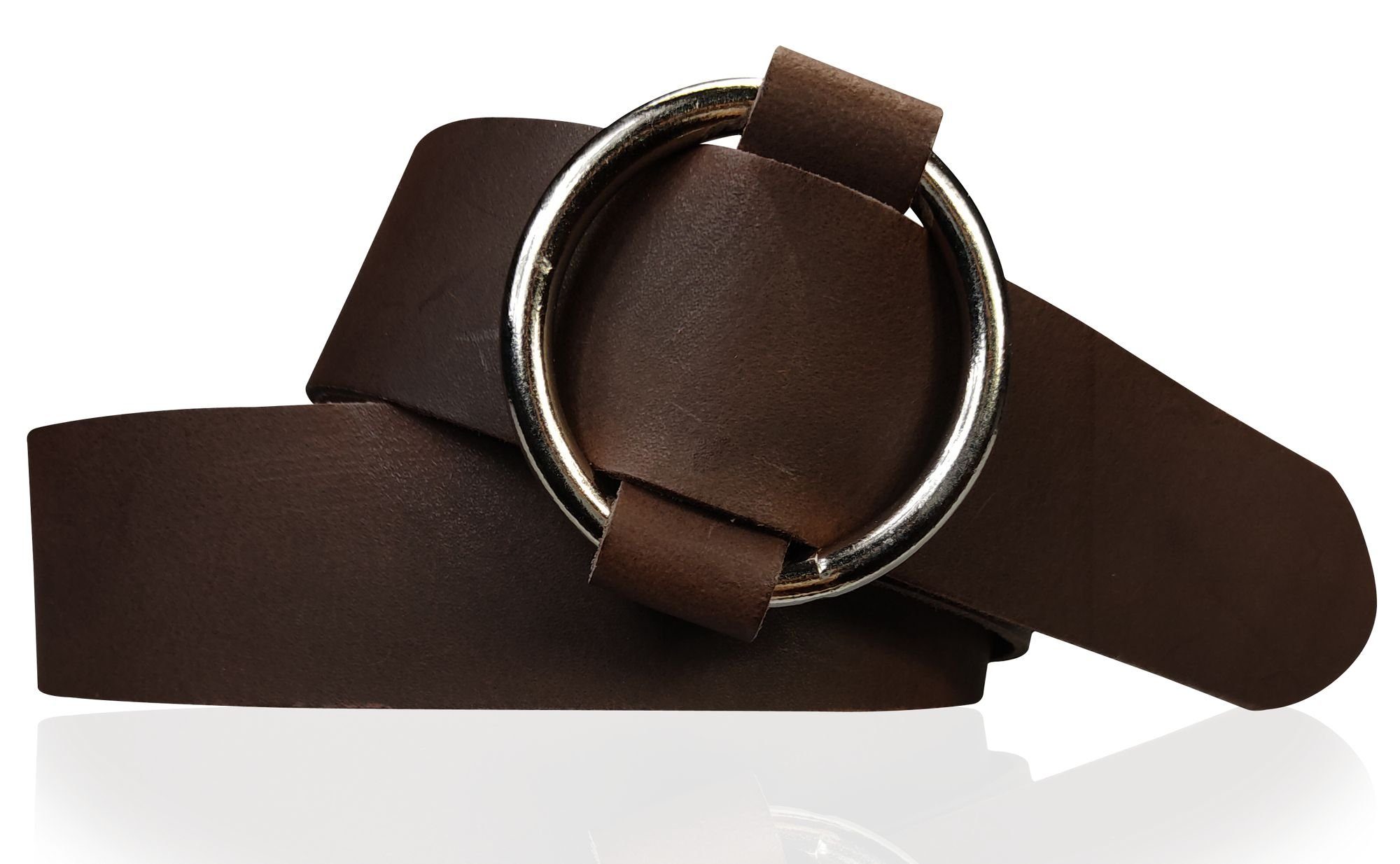 FRONHOFER Taillengürtel 18615 Damengürtel, große Ring-Schnalle stufenlos einstellbar, sehr bequem