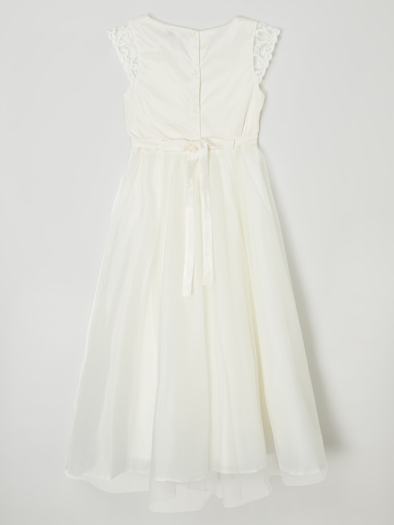 Kommunionskleid aus Spitze und Tüll in offwhite