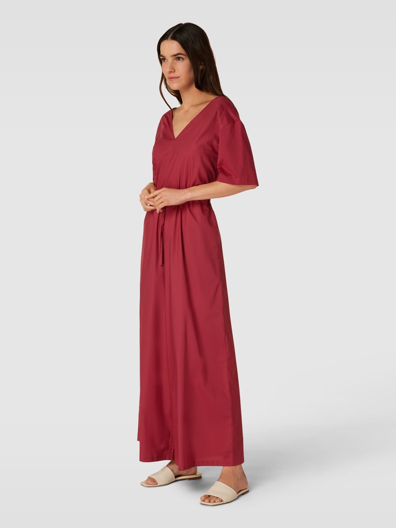 Jumpsuit mit V-Ausschnitt Modell 'LEPIDO' in bordeaux rot