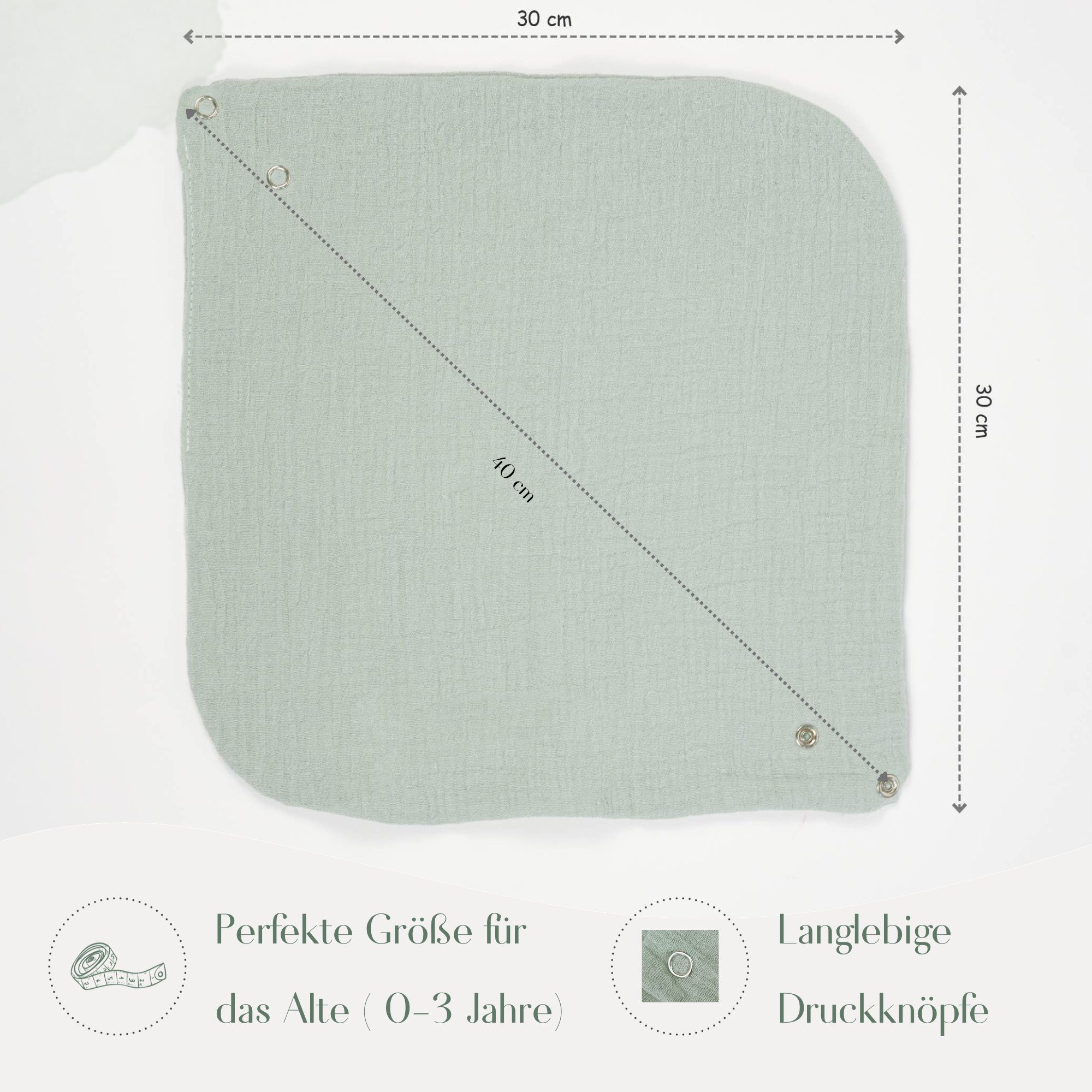 Petinard Label Lätzchen Winter-Herbst geeignet dicker Musselin Lätzchen Dreieckstuch Halstuch, (5er Set), Lätzchen für Babys & Kinder (0-3J)