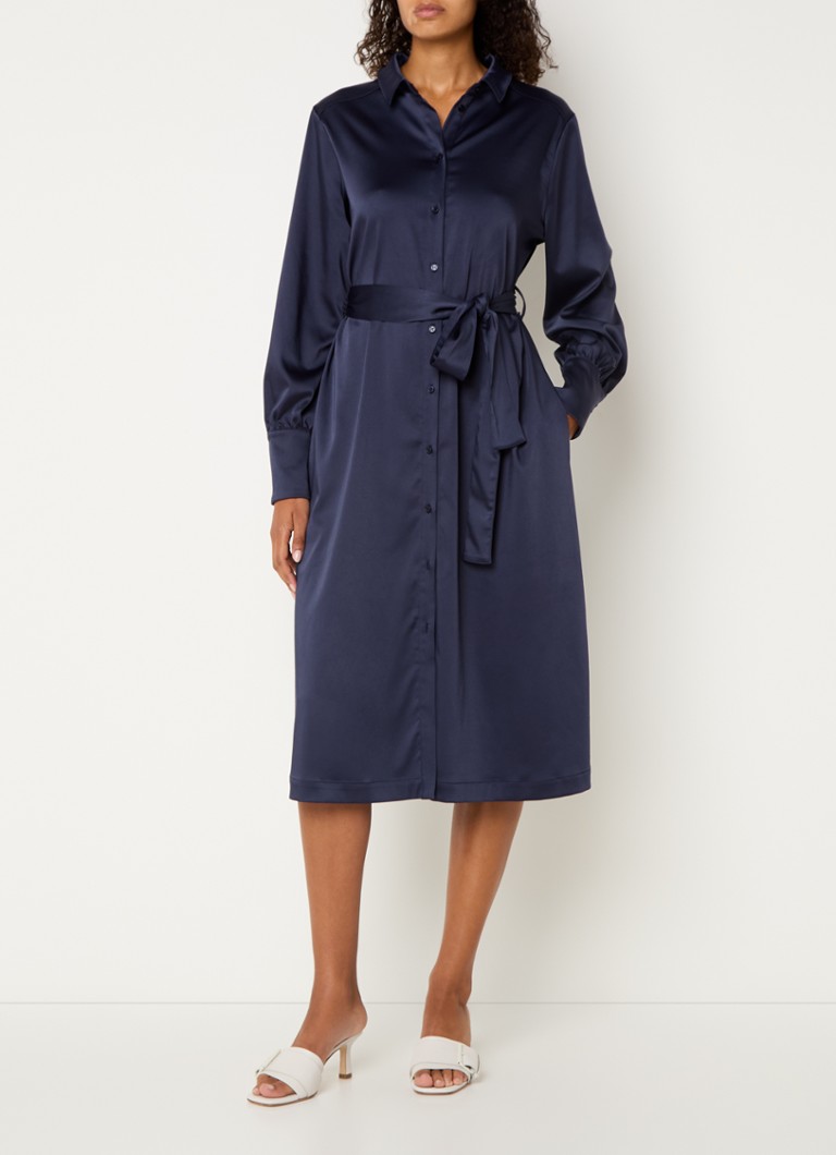 Josephine & Co Anya satin blouse dress with tie belt