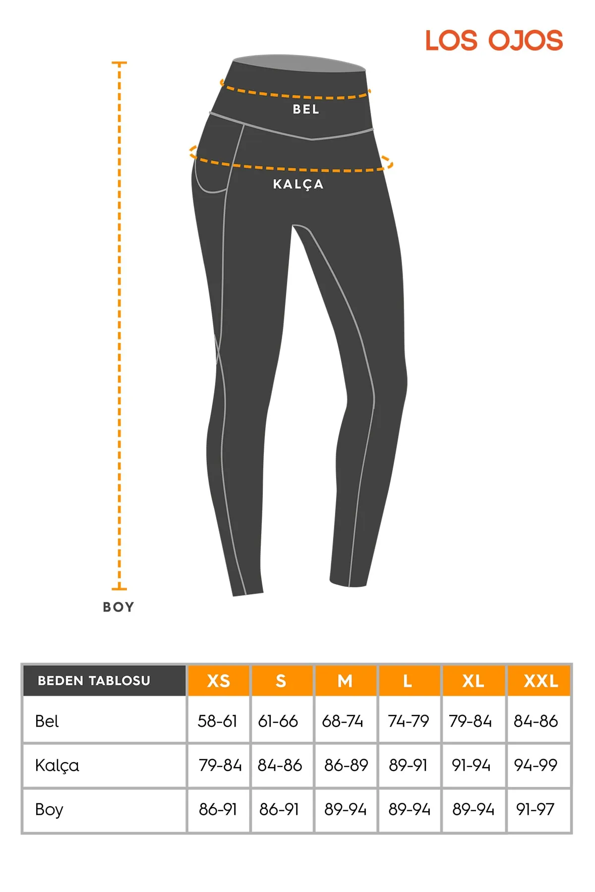 LOS OJOS  Marineblaue Mono-Sportleggings mit hoher Taille und doppelten Taschen