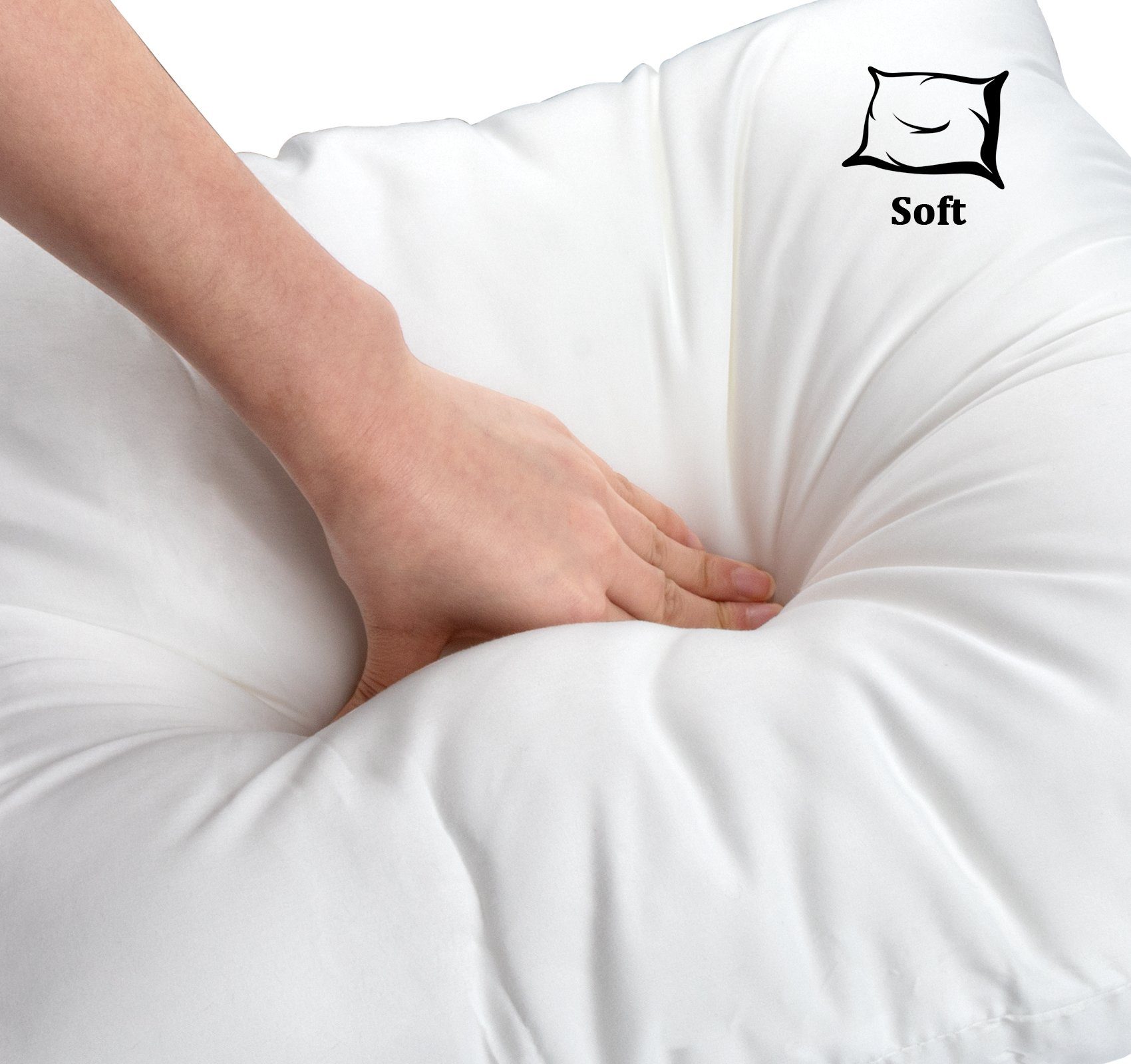 Homewit Palettenkissen 4 Stück 7D Polyester Kissenfüllung Sofakissen Innenkissen Zierkissen, Füllkissen Dekokissen für Couch Wohnzimmer Schlafzimmer Sofa Bett