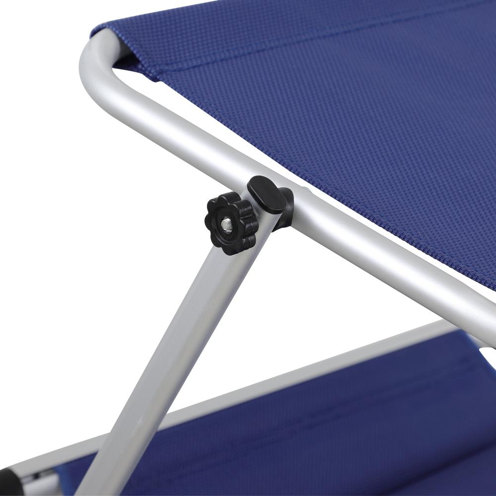 Casaria Sonnenliege Bari Blau 210x60x81cm