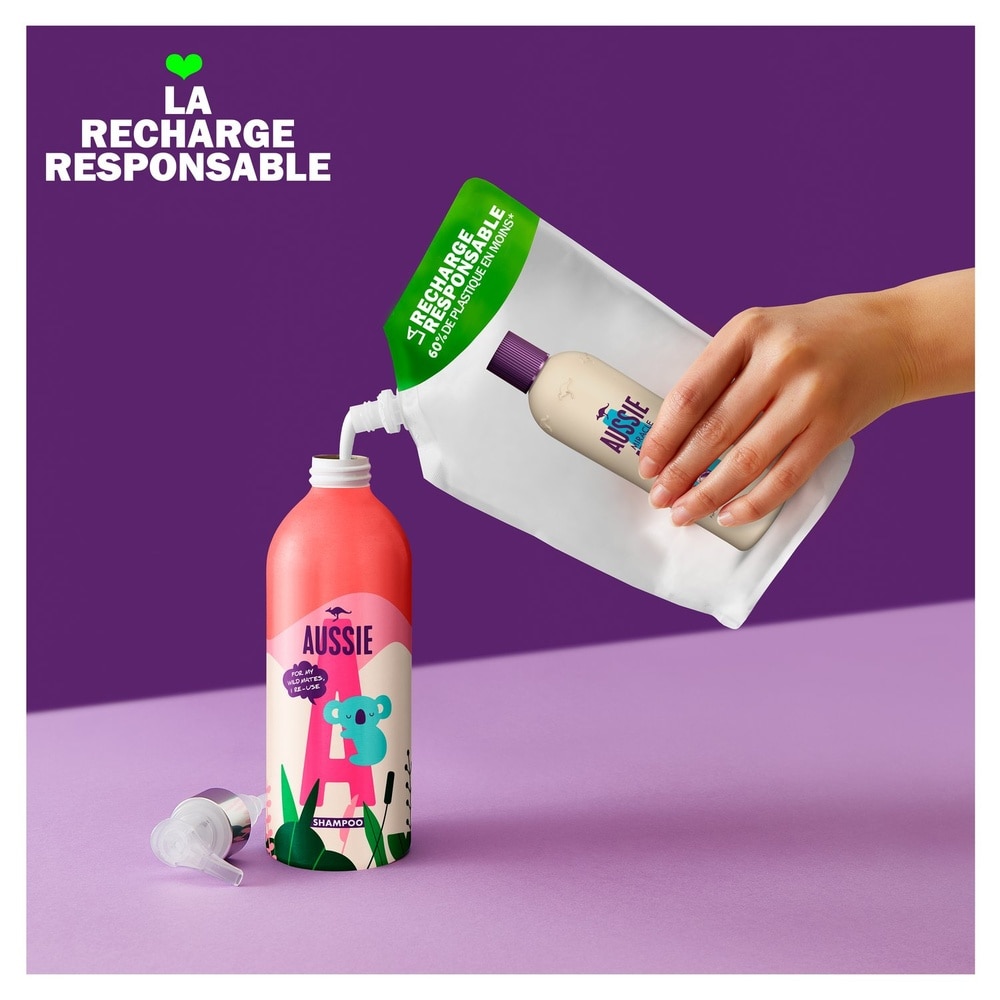 aussie Aussie Miracle Moist Shampoing Eco Recharge Shampoing