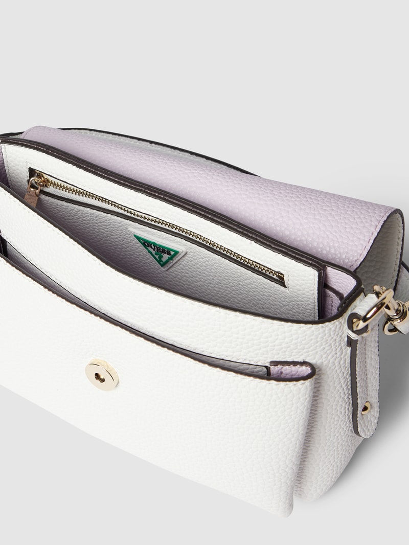 Handtasche mit Label-Details Modell 'BRENTON' in weiß