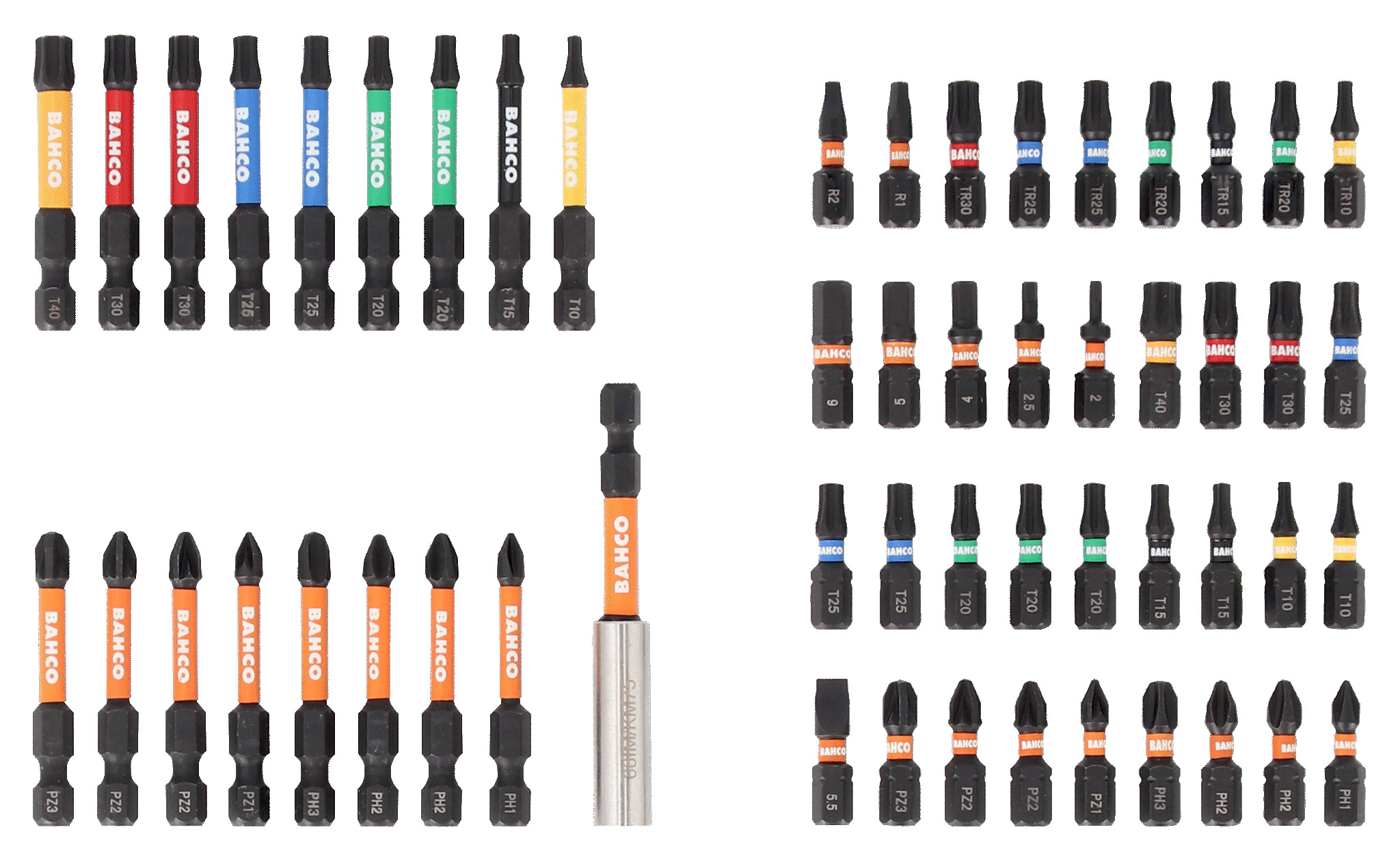 Set di punte a torsione a impatto Bahco 66IM/54C-1 da 1/4