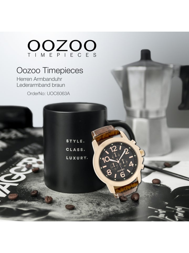Oozoo Analog-Armbanduhr Oozoo Timepieces braun extra groß (ca. 46mm) günstig kaufen onesize