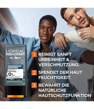 L'Oréal Men Expert Magnesium Defense Sensitiv 0% Alkohol Duschgel 300 ml