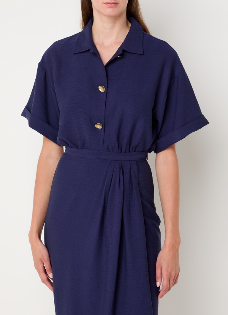 Sessùn Vallina cropped blouse with butterfly sleeves