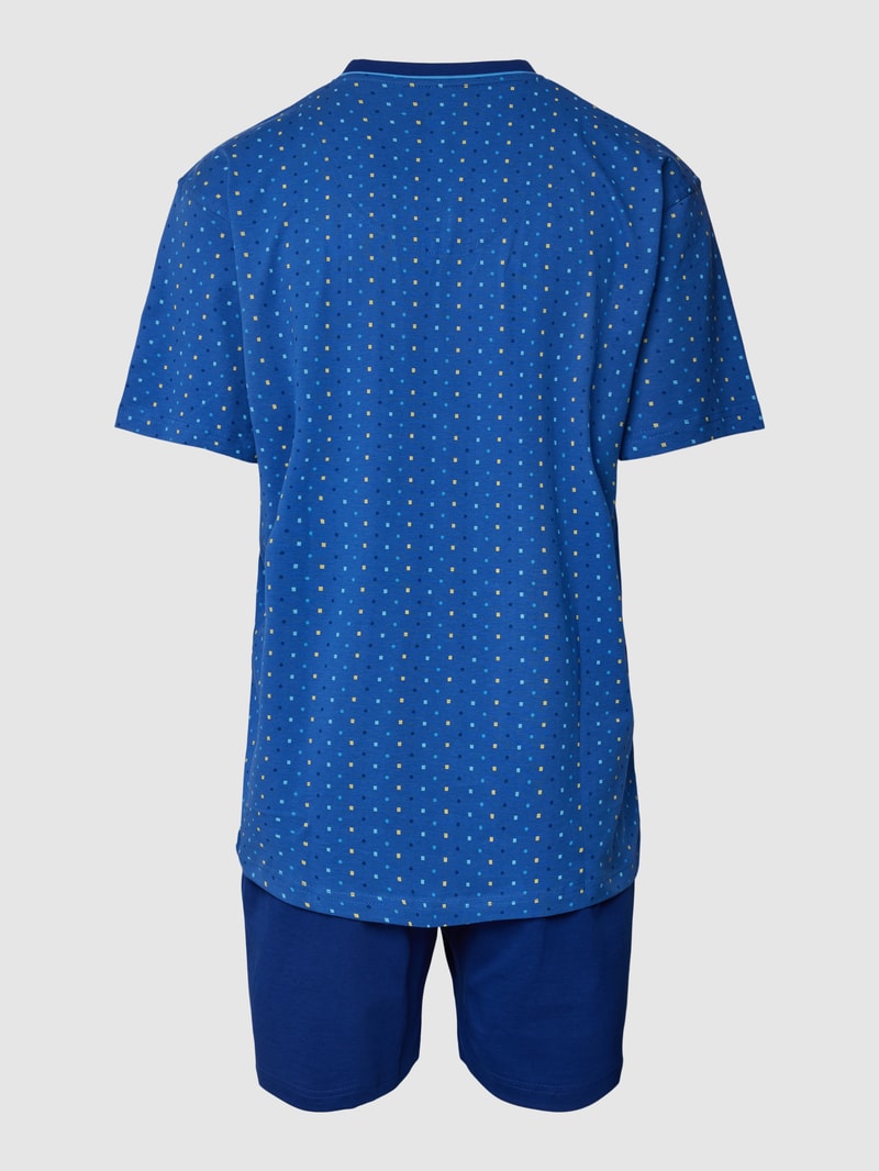 Pyjama mit Allover-Muster in blau