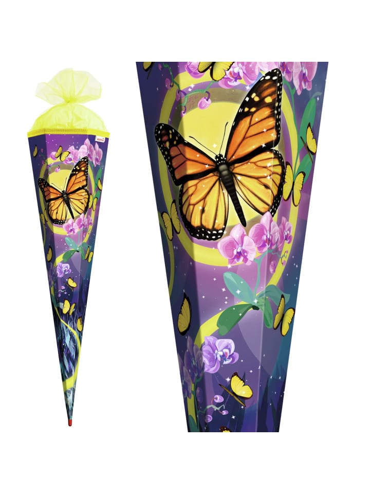 ROTH Schultüte groß Schmetterling 85 cm in Bunt günstig kaufen onesize