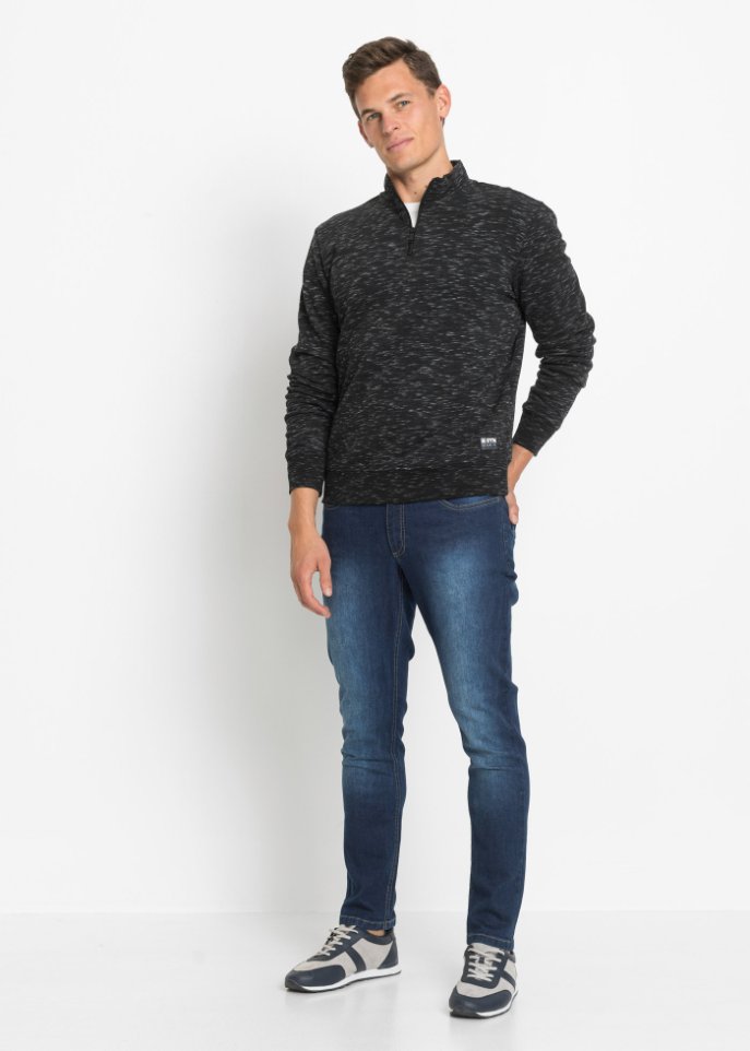 Sweatshirt mit Troyerkragen