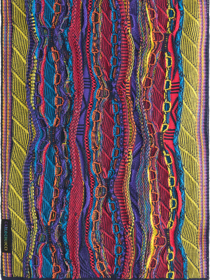 Carlo Colucci Strickschal Corato in Navy / Rot günstig kaufen onesize