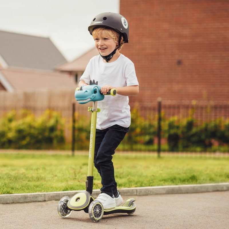 Tête de trottinette dinosaure bleue Globber