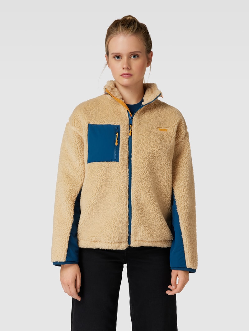 Jacke mit Teddyfell Modell 'BIG FOOT SHERPA' in sand