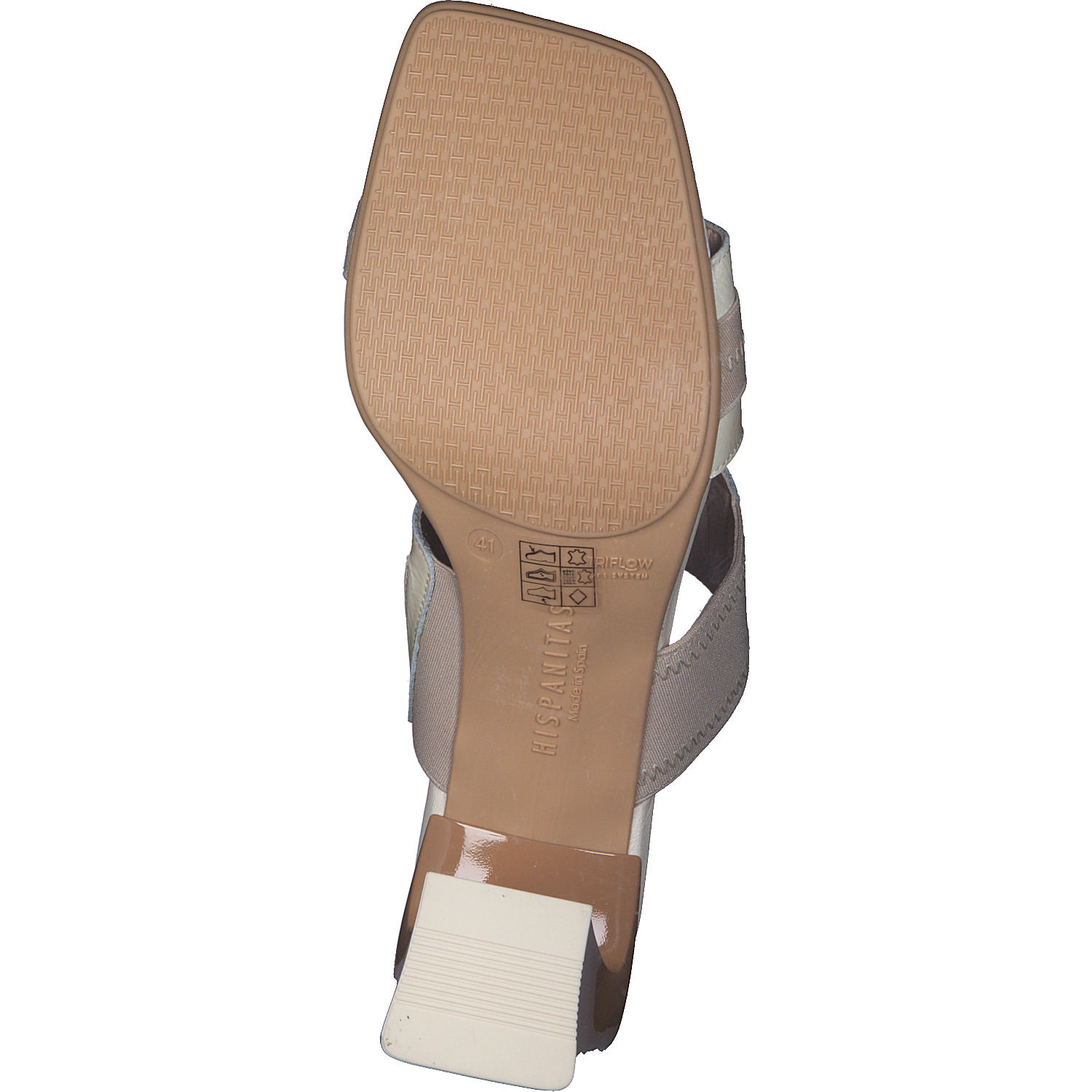 Hispanitas Schuhe Mallorca HV243327, Plateau-Pantoletten, Damen, Beige Grau