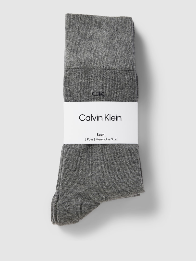 Socken in unifarbenem Design mit Label-Detail in anthrazit meliert
