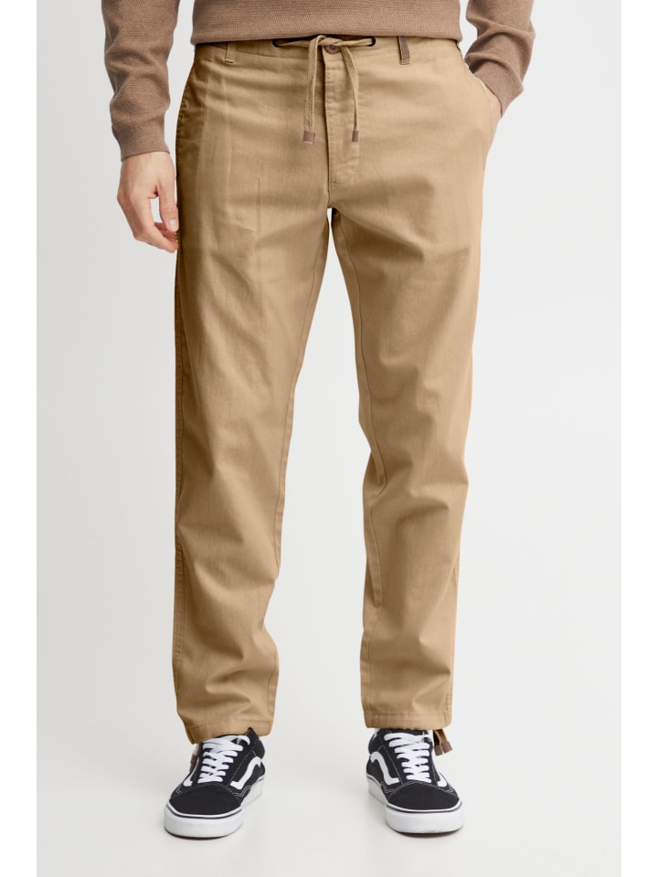 INDICODE Leinenhose IDIves 60017MM lange Hose mit Tunnelzug am Bund in Beige günstig kaufen