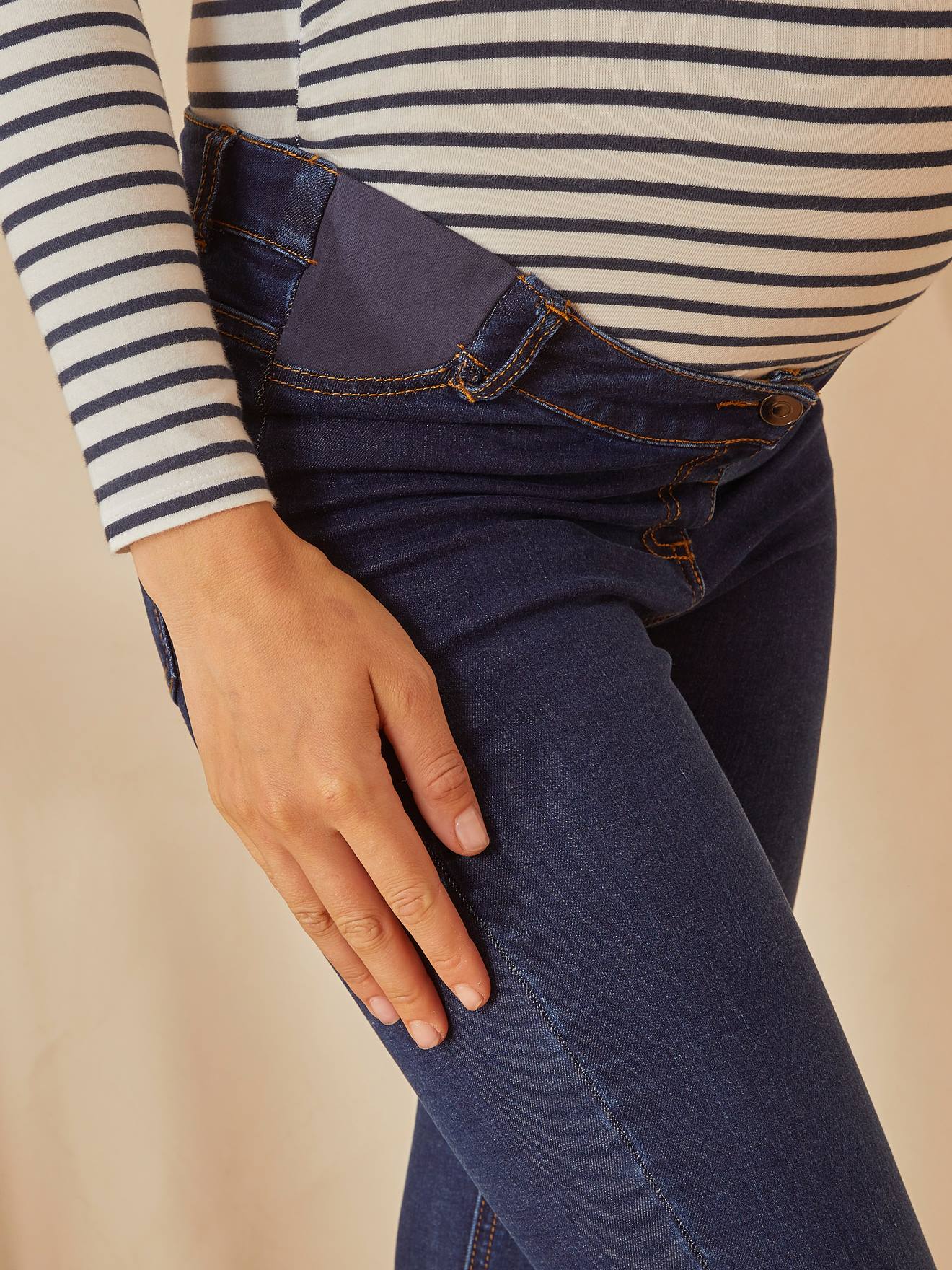 Vertbaudet Umstands-Jeans, Skinny-Fit - blau
