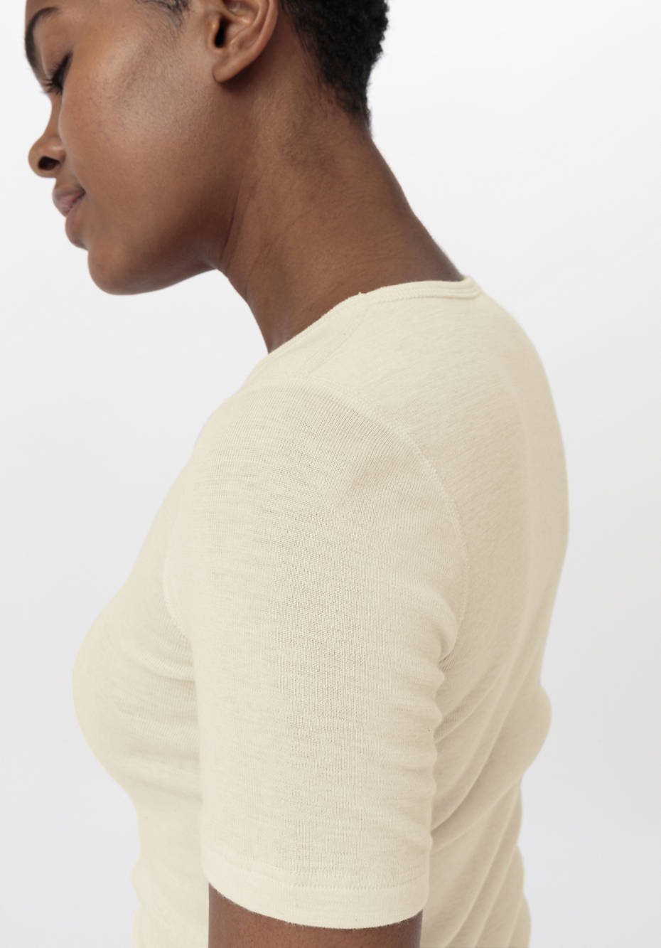 Halbarm-Funktionsshirt mit Bio-Merinowolle und Seide