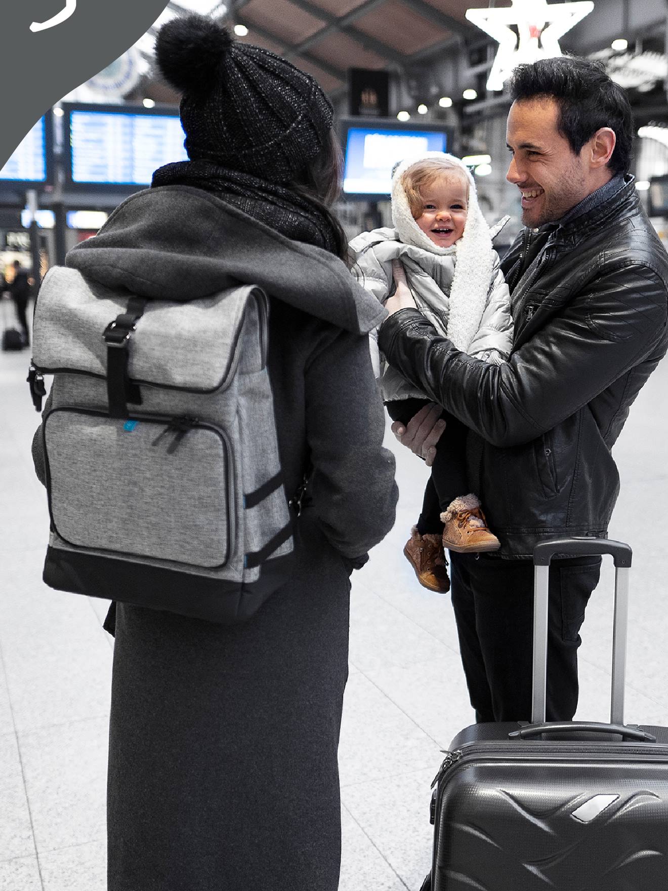 Sac à dos à langer BABYMOOV Le Sancy gris smokey