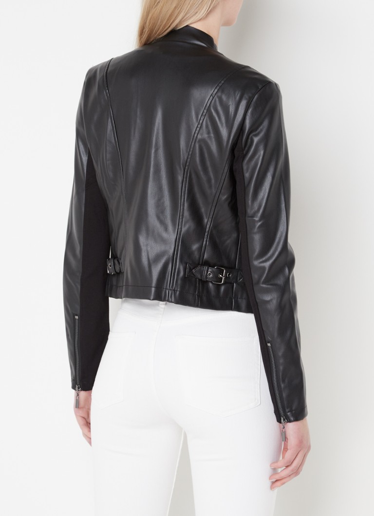 French Connection Jacket in faux leather with suede details