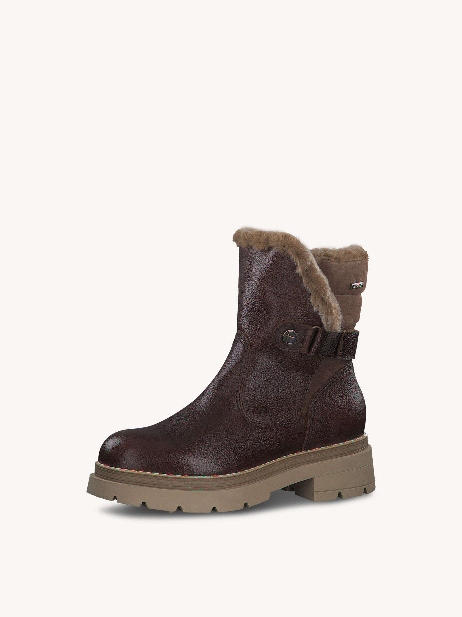 Bottine en cuir - marron doublure chaude
