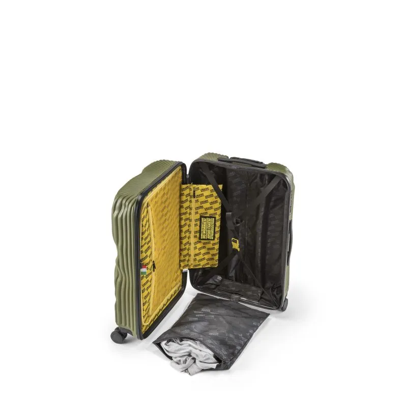 Crash Baggage Stripe Trolley M (68 cm) - Olive