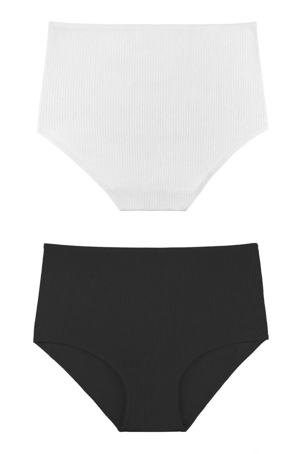 Sensu  Geripptes 5-teiliges Höschenset für Damen mit hoher Taille – Kts3080