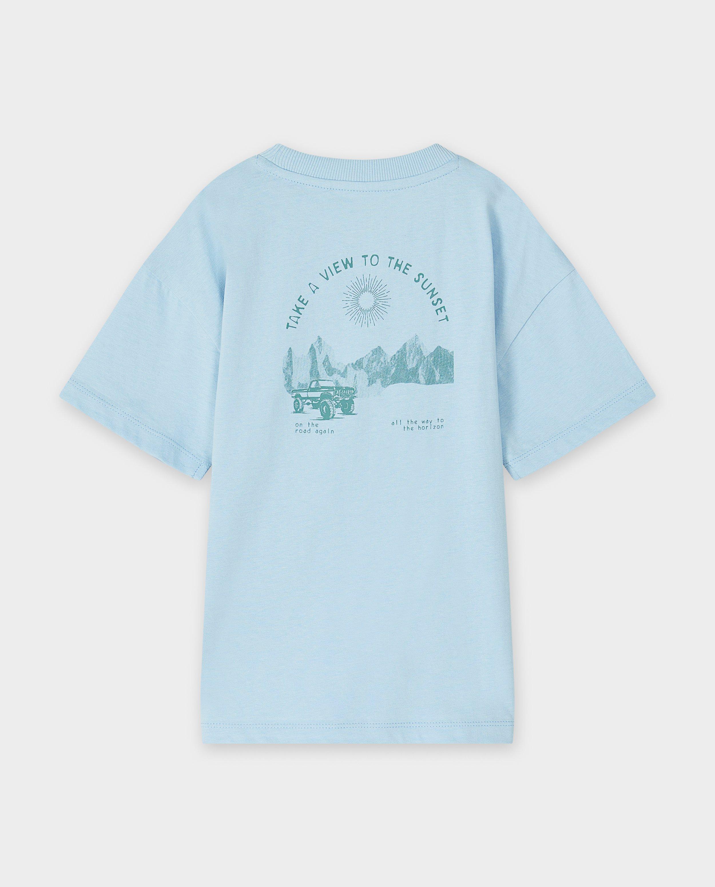 Tricou Besties cu imprimeu albastru pe spate