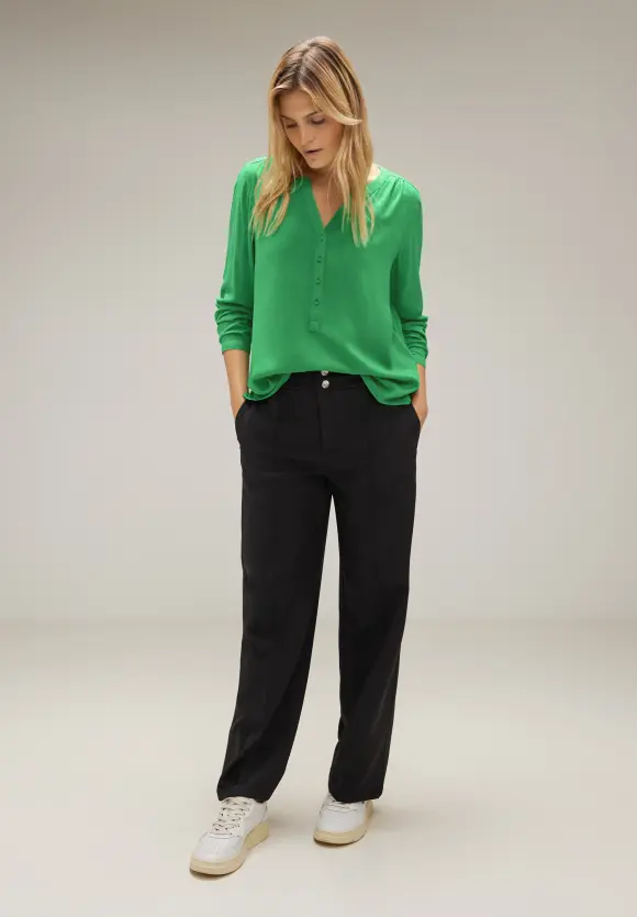 Street One Bluse mit kurzer Knopfleiste