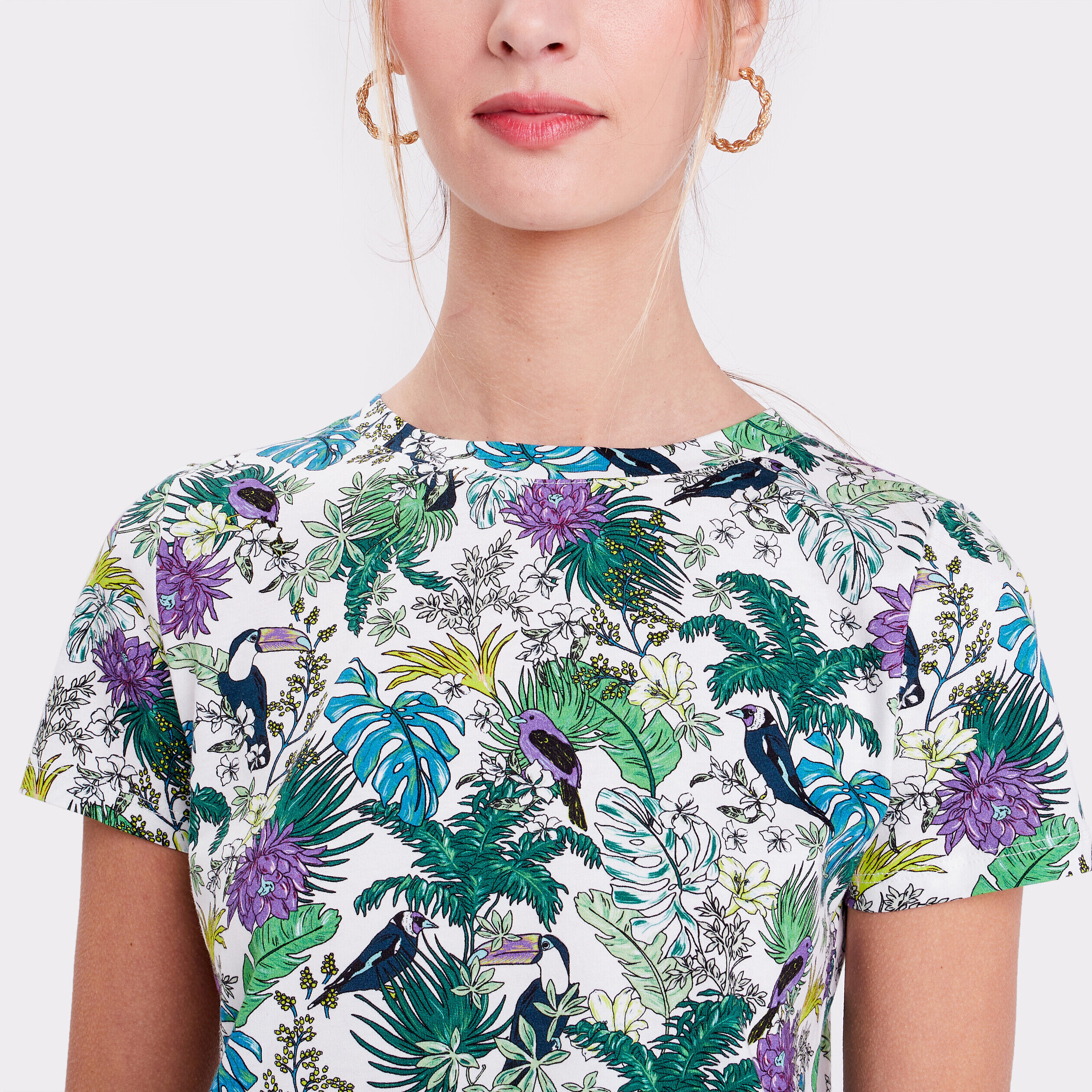 T-shirt manches courtes blanc femme | Cache Cache